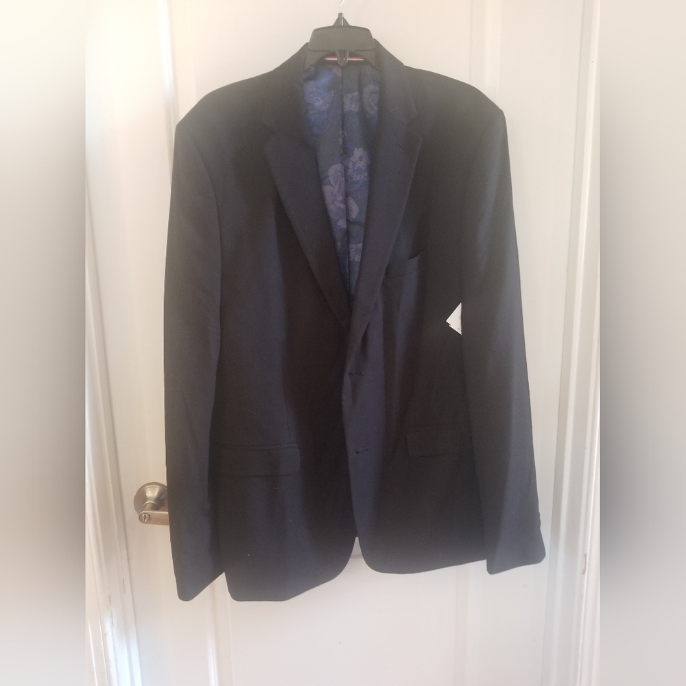 Soul of london Navy and black piqué suit Slim fit  Size 48R - Picture 9 of 9